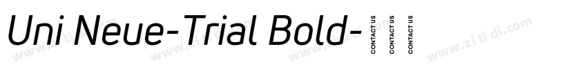 Uni Neue-Trial Bold字体转换